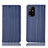 Funda de Cuero Cartera con Soporte Carcasa H23P para Oppo F19 Pro+ Plus 5G Azul