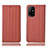 Funda de Cuero Cartera con Soporte Carcasa H23P para Oppo F19 Pro+ Plus 5G Marron