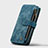 Funda de Cuero Cartera con Soporte Carcasa H27 para Apple iPhone 13 Mini Azul