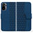 Funda de Cuero Cartera con Soporte Carcasa HF1 para Xiaomi Redmi Note 10 4G Azul