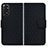 Funda de Cuero Cartera con Soporte Carcasa HF1 para Xiaomi Redmi Note 11 4G (2022) Negro