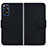 Funda de Cuero Cartera con Soporte Carcasa HF1 para Xiaomi Redmi Note 11 Pro 4G Negro