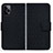 Funda de Cuero Cartera con Soporte Carcasa HF1 para Xiaomi Redmi Note 12 Explorer Negro
