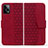 Funda de Cuero Cartera con Soporte Carcasa HF1 para Xiaomi Redmi Note 12 Explorer Rojo