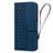 Funda de Cuero Cartera con Soporte Carcasa HF2 para Apple iPhone 14 Pro Azul