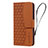 Funda de Cuero Cartera con Soporte Carcasa HF2 para Apple iPhone 14 Pro Marron