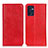 Funda de Cuero Cartera con Soporte Carcasa K01Z para Oppo Reno7 5G Rojo