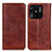 Funda de Cuero Cartera con Soporte Carcasa K01Z para Xiaomi Redmi 10 Power Marron