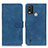 Funda de Cuero Cartera con Soporte Carcasa K03Z para Nokia C21 Plus Azul