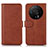 Funda de Cuero Cartera con Soporte Carcasa K03Z para Xiaomi Mi 12 Ultra 5G Marron