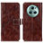 Funda de Cuero Cartera con Soporte Carcasa K04Z para Huawei Honor Magic5 Pro 5G Marron