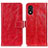 Funda de Cuero Cartera con Soporte Carcasa K04Z para Huawei Honor X5 Rojo