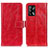 Funda de Cuero Cartera con Soporte Carcasa K04Z para Oppo A74 4G Rojo