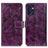 Funda de Cuero Cartera con Soporte Carcasa K04Z para Oppo Find X5 Lite 5G Morado