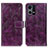 Funda de Cuero Cartera con Soporte Carcasa K04Z para Oppo Reno7 4G Morado