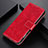 Funda de Cuero Cartera con Soporte Carcasa K04Z para Xiaomi Redmi Note 9T 5G Rojo