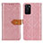 Funda de Cuero Cartera con Soporte Carcasa K05Z para Oppo A55S 5G Rosa