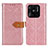 Funda de Cuero Cartera con Soporte Carcasa K05Z para Xiaomi Redmi 10 India Rosa