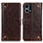 Funda de Cuero Cartera con Soporte Carcasa K06Z para Oppo F21 Pro 4G Marron