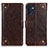 Funda de Cuero Cartera con Soporte Carcasa K06Z para Oppo Find X5 Lite 5G Marron