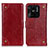 Funda de Cuero Cartera con Soporte Carcasa K06Z para Xiaomi Redmi 10 India Rojo