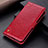 Funda de Cuero Cartera con Soporte Carcasa K06Z para Xiaomi Redmi 9T 4G Rojo