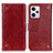 Funda de Cuero Cartera con Soporte Carcasa K06Z para Xiaomi Redmi Note 12 Explorer Rojo