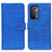 Funda de Cuero Cartera con Soporte Carcasa K07Z para Oppo A54 5G Azul