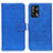 Funda de Cuero Cartera con Soporte Carcasa K07Z para Oppo A74 4G Azul