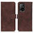 Funda de Cuero Cartera con Soporte Carcasa K07Z para Oppo A94 5G Marron