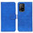 Funda de Cuero Cartera con Soporte Carcasa K07Z para Oppo F19 Pro+ Plus 5G Azul