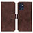 Funda de Cuero Cartera con Soporte Carcasa K07Z para Oppo Find X5 Lite 5G Marron