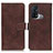 Funda de Cuero Cartera con Soporte Carcasa K07Z para Oppo Reno5 A Marron