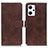 Funda de Cuero Cartera con Soporte Carcasa K07Z para Oppo Reno7 A Marron