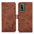 Funda de Cuero Cartera con Soporte Carcasa K08Z para Nokia XR21 Marron