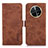 Funda de Cuero Cartera con Soporte Carcasa K09Z para Huawei Nova Y91 Marron