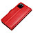 Funda de Cuero Cartera con Soporte Carcasa L01 para Apple iPhone 11 Pro Rojo