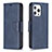 Funda de Cuero Cartera con Soporte Carcasa L01 para Apple iPhone 14 Pro Max Azul