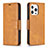 Funda de Cuero Cartera con Soporte Carcasa L01 para Apple iPhone 16 Pro Amarillo
