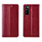 Funda de Cuero Cartera con Soporte Carcasa L01 para Huawei Enjoy 20 Pro 5G Rojo