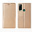 Funda de Cuero Cartera con Soporte Carcasa L01 para Huawei Honor Play4T Oro