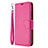 Funda de Cuero Cartera con Soporte Carcasa L01 para Huawei P40 Lite E Rosa Roja
