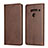 Funda de Cuero Cartera con Soporte Carcasa L01 para LG V50 ThinQ 5G Marron