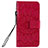 Funda de Cuero Cartera con Soporte Carcasa L01 para Nokia 2.3 Rojo