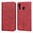 Funda de Cuero Cartera con Soporte Carcasa L01 para Samsung Galaxy A40 Rojo