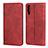 Funda de Cuero Cartera con Soporte Carcasa L01 para Samsung Galaxy A70 Rojo