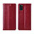 Funda de Cuero Cartera con Soporte Carcasa L01 para Samsung Galaxy M51 Rojo Rosa