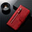 Funda de Cuero Cartera con Soporte Carcasa L01 para Samsung Galaxy S20 5G Rojo