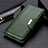 Funda de Cuero Cartera con Soporte Carcasa L01 para Samsung Galaxy S30 Ultra 5G Verde