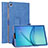Funda de Cuero Cartera con Soporte Carcasa L01 para Samsung Galaxy Tab S5e 4G 10.5 SM-T725 Azul